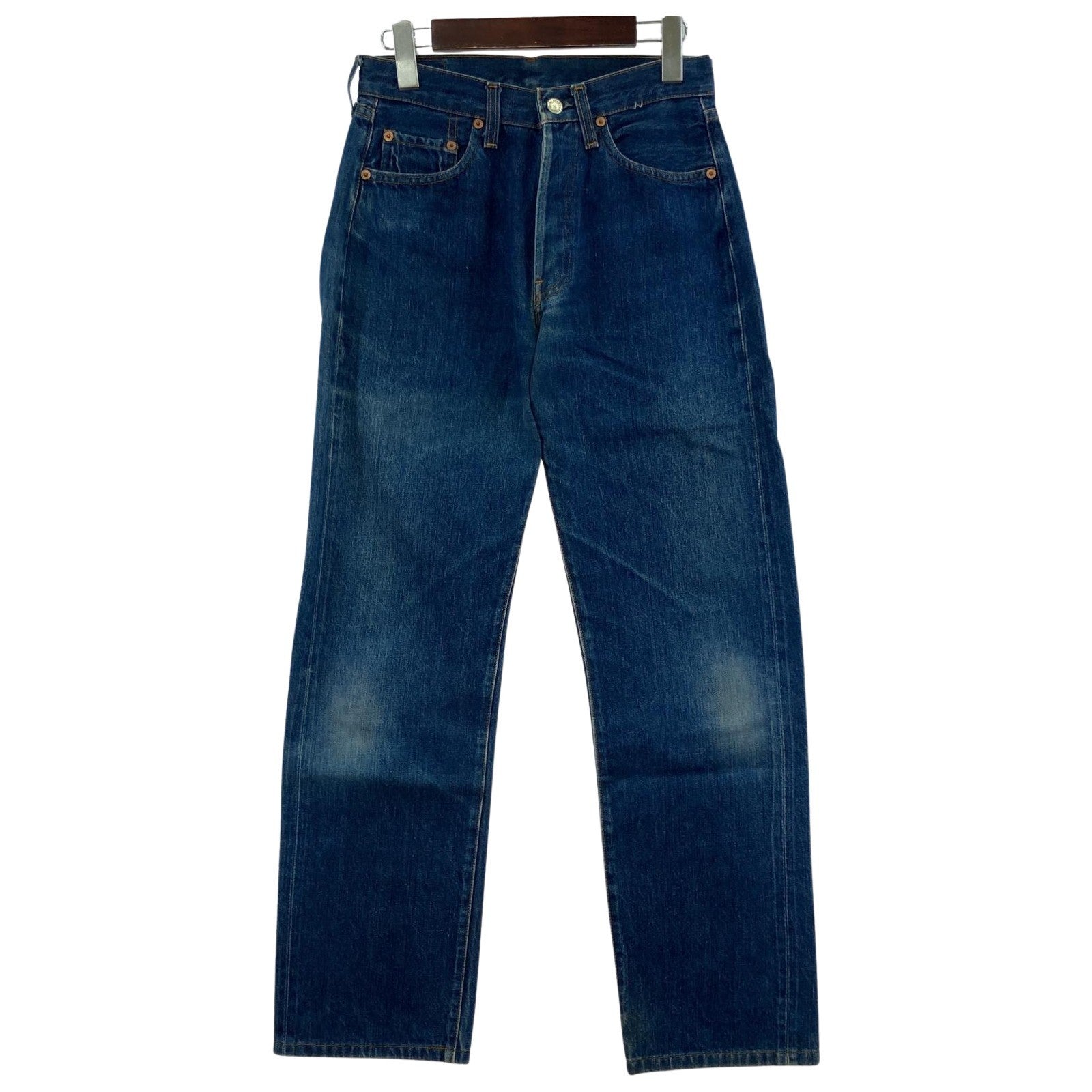 デニムパンツ 501 USA製 ボタン裏555 復刻 BIG E (W28L36)) 28 ブルー