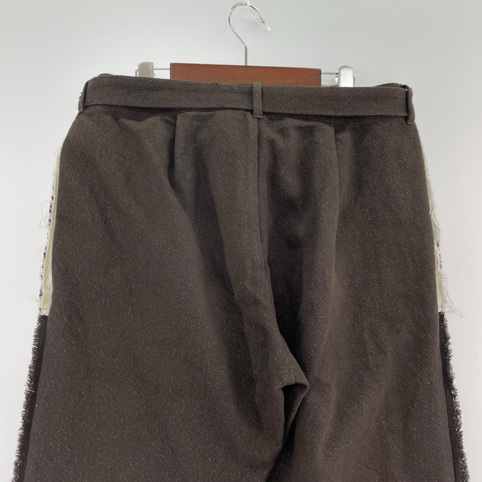 パンツ Midorikawa 24AW GLITTER NEL DAMAGE PANTS MID24AW-PT05 茶 (F) フリー ブラウン
