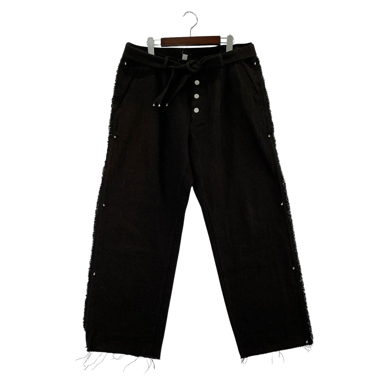 パンツ Midorikawa 24AW GLITTER NEL DAMAGE PANTS MID24AW-PT05 茶 (F) フリー ブラウン