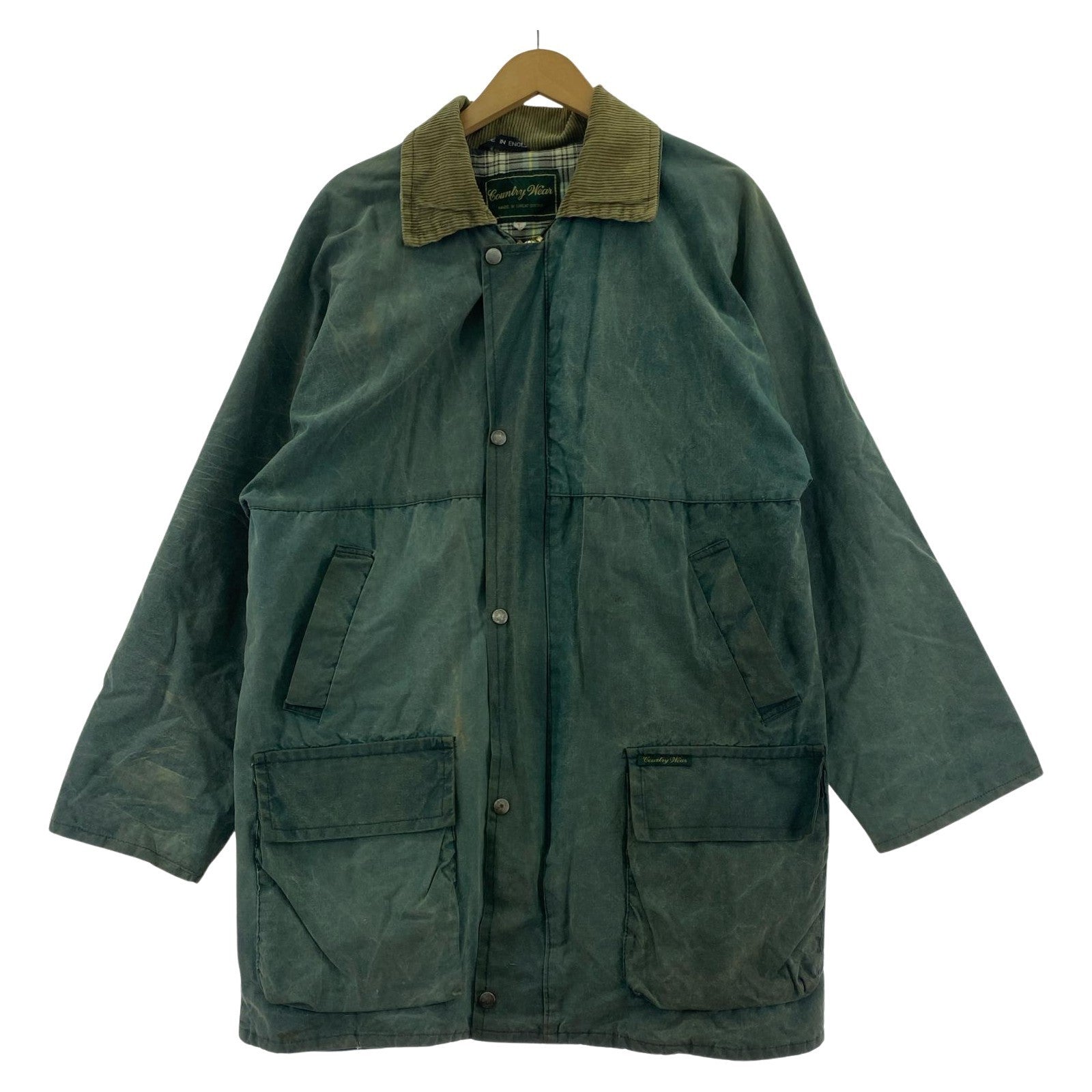 ジャケット 70s~80s Country Wear オイルジャケット 緑 L グリーン