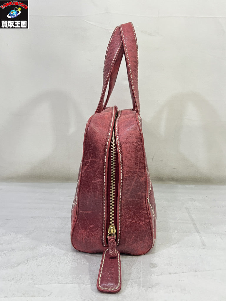 ワイルドステッチココマークハンドバッグ RED