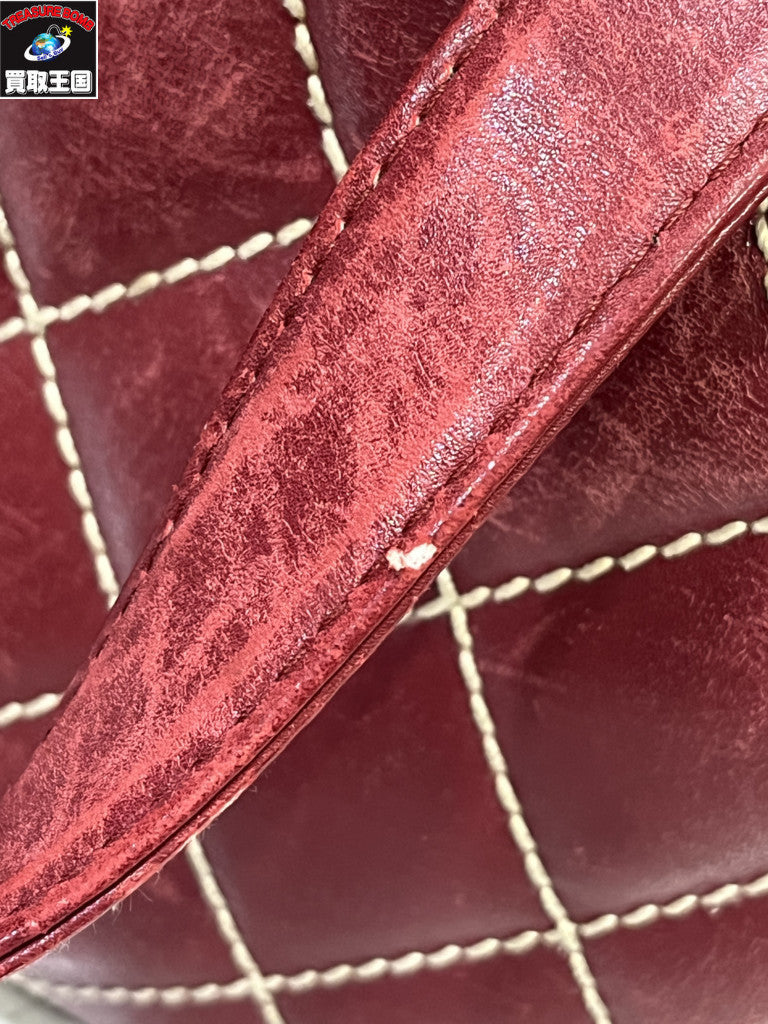 ワイルドステッチココマークハンドバッグ RED