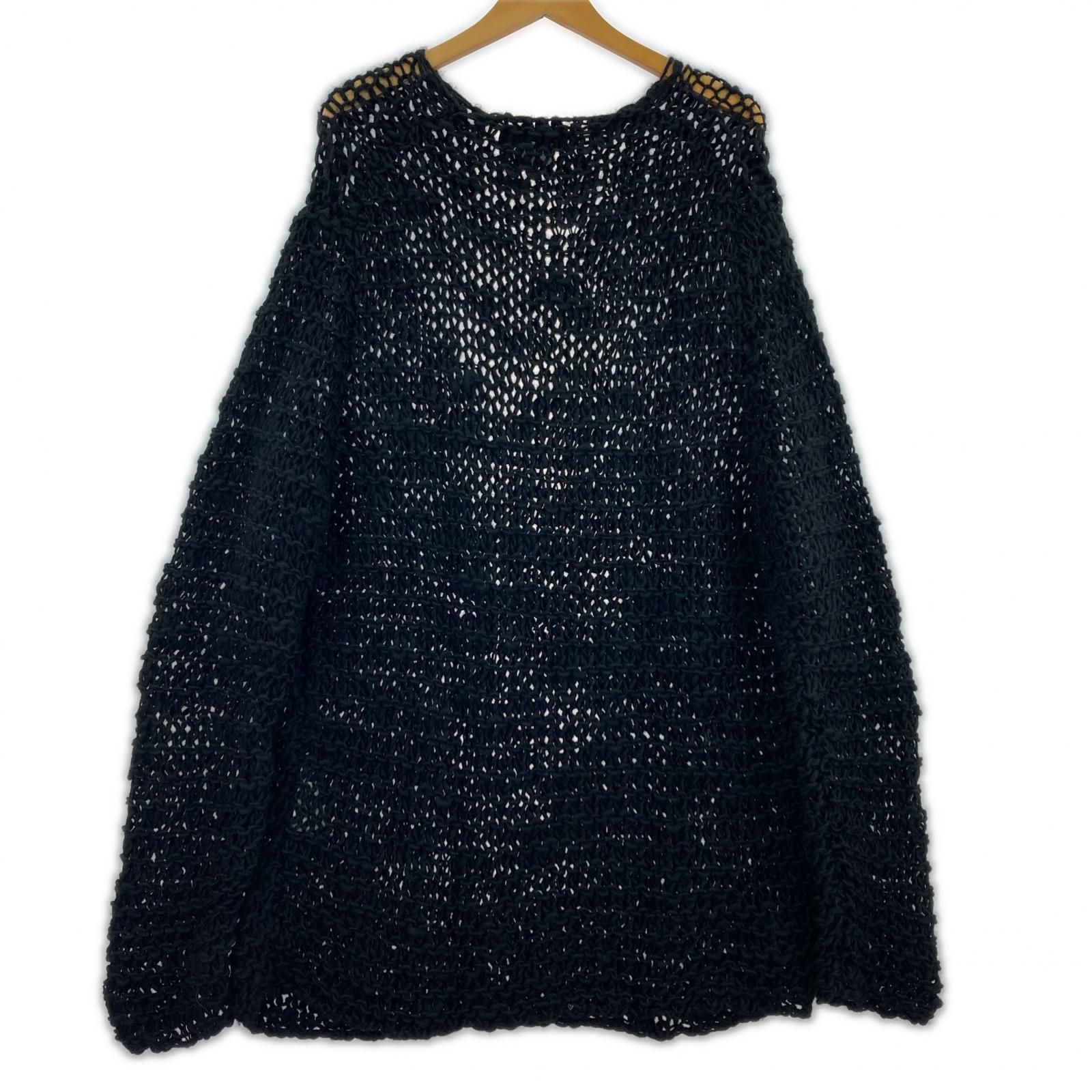 ニット 24AW Garter Stitch Knit Sweater L ブラック L ブラック