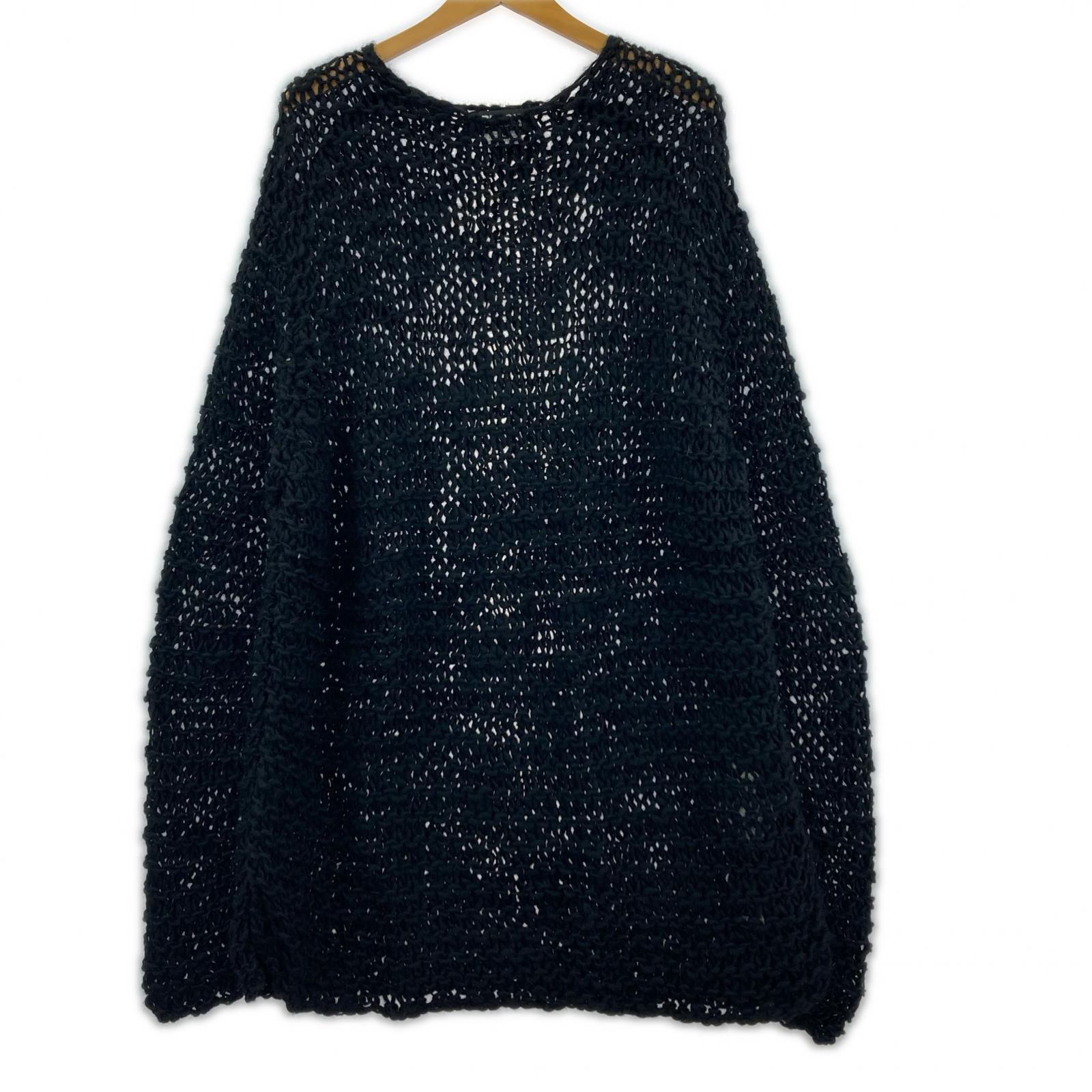 ニット 24AW Garter Stitch Knit Sweater L ブラック L ブラック