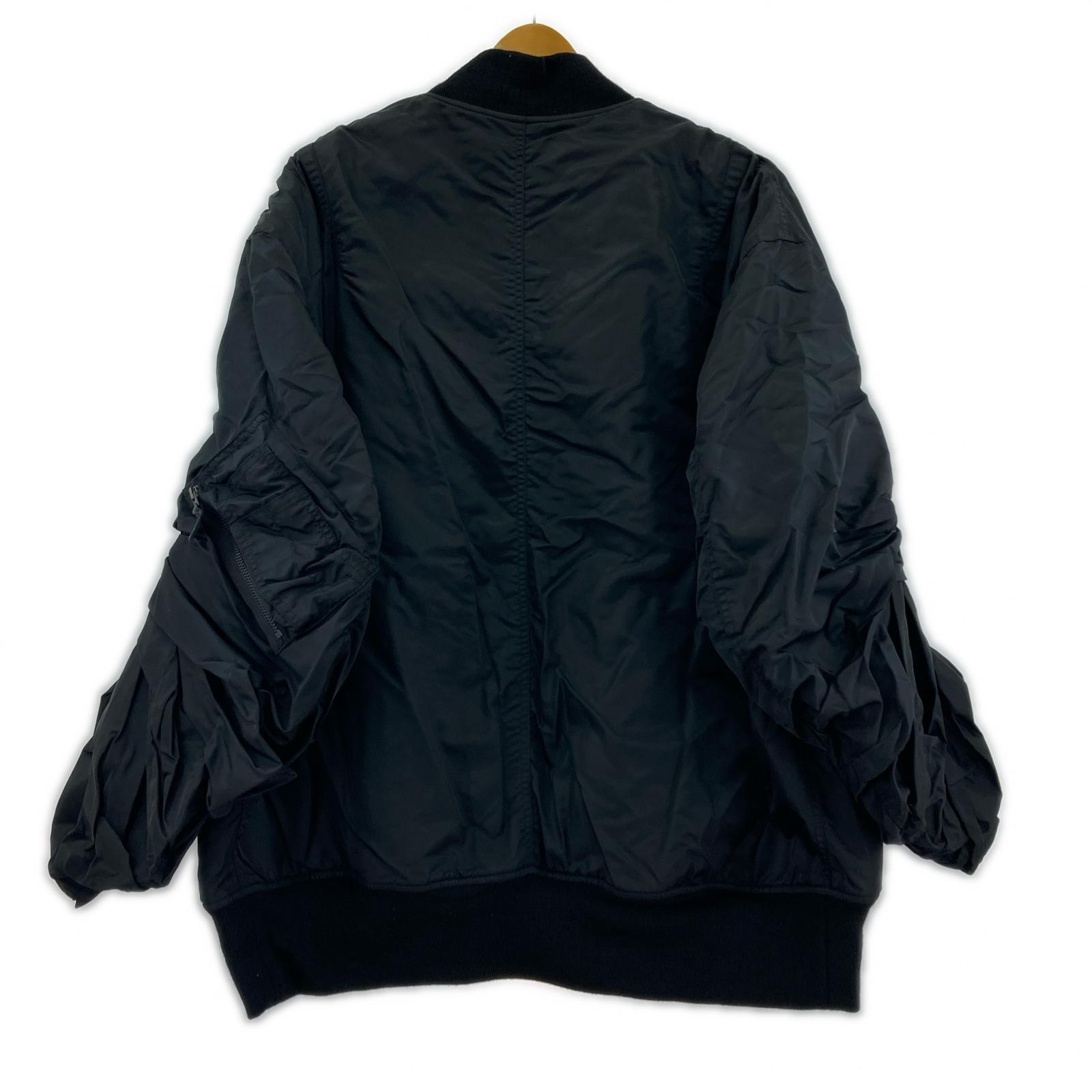 ブルゾン 24AW アームドレープボンバージャケット MA-1 M ブラック M ブラック