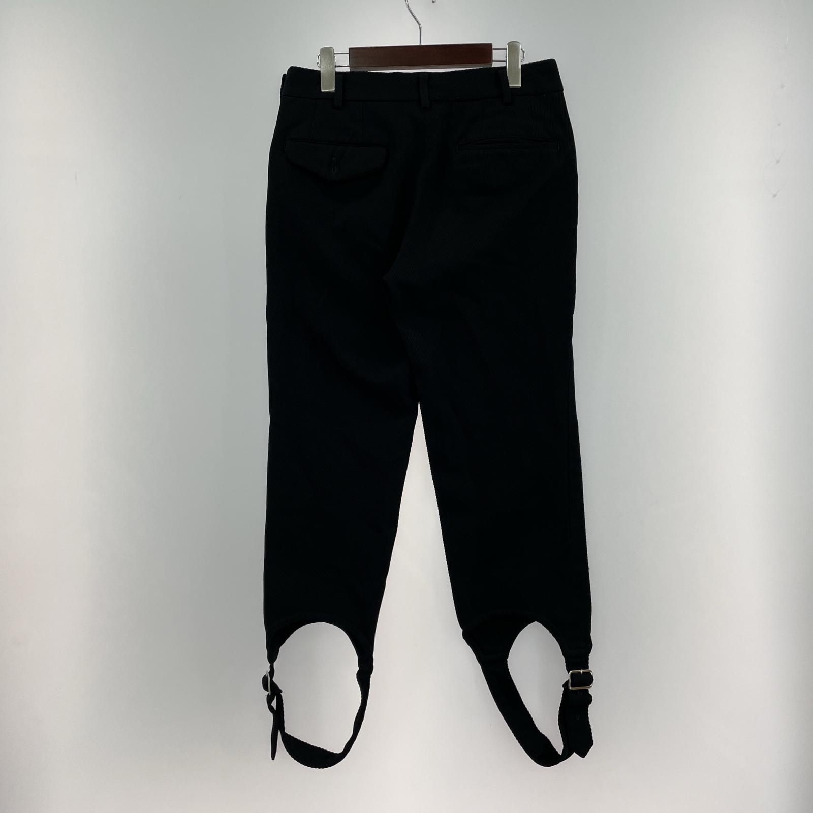 パンツ HOMME PLUS 23SS ストレートアンクルパンツ ブラック