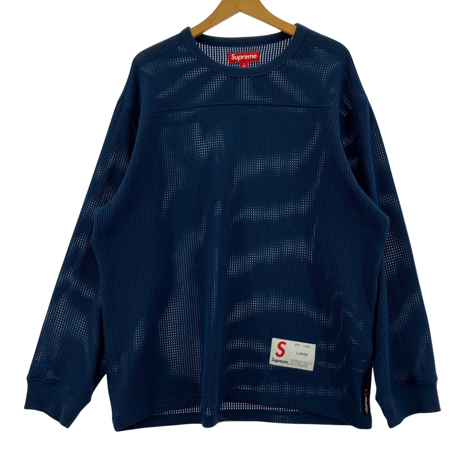 長袖Tシャツ Polartec Mesh L/S Football Top (L) ネイビー L ネイビー