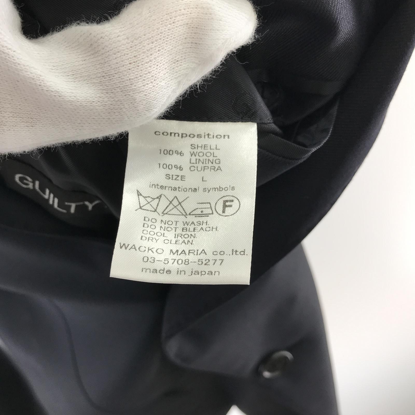 テーラードジャケット WACKO MARIA Lolo Piana 2Bウールテーラードジャケット L ネイビー L ネイビー