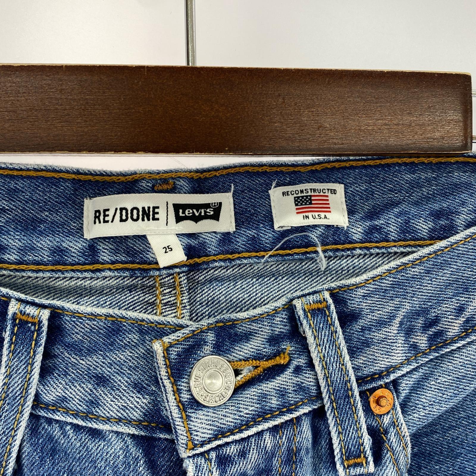 デニムパンツ RE/DONE カットオフデニムパンツ 25 ブルー
