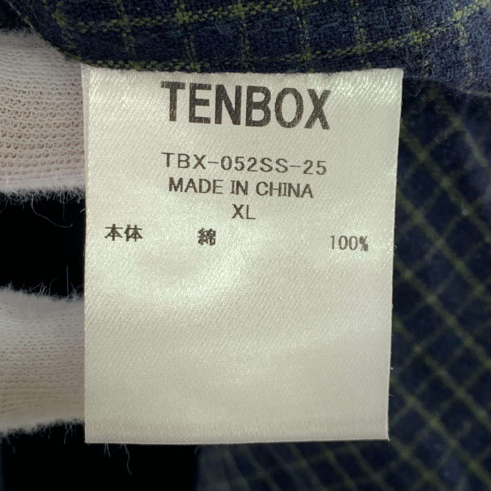 半袖シャツ 10BOX Plaid Pattern S\S Shirt LL ブラック
