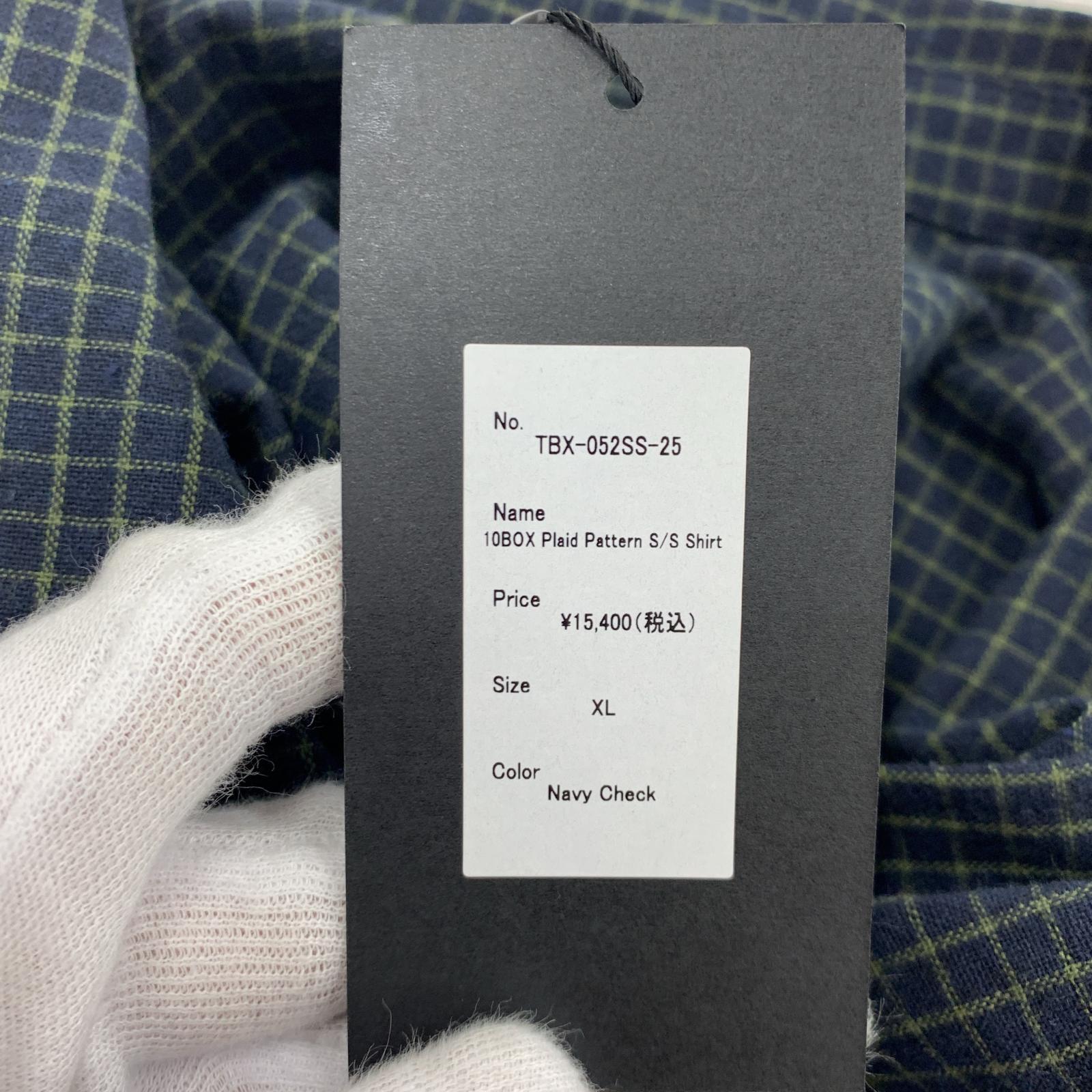 半袖シャツ 10BOX Plaid Pattern S\S Shirt LL ブラック