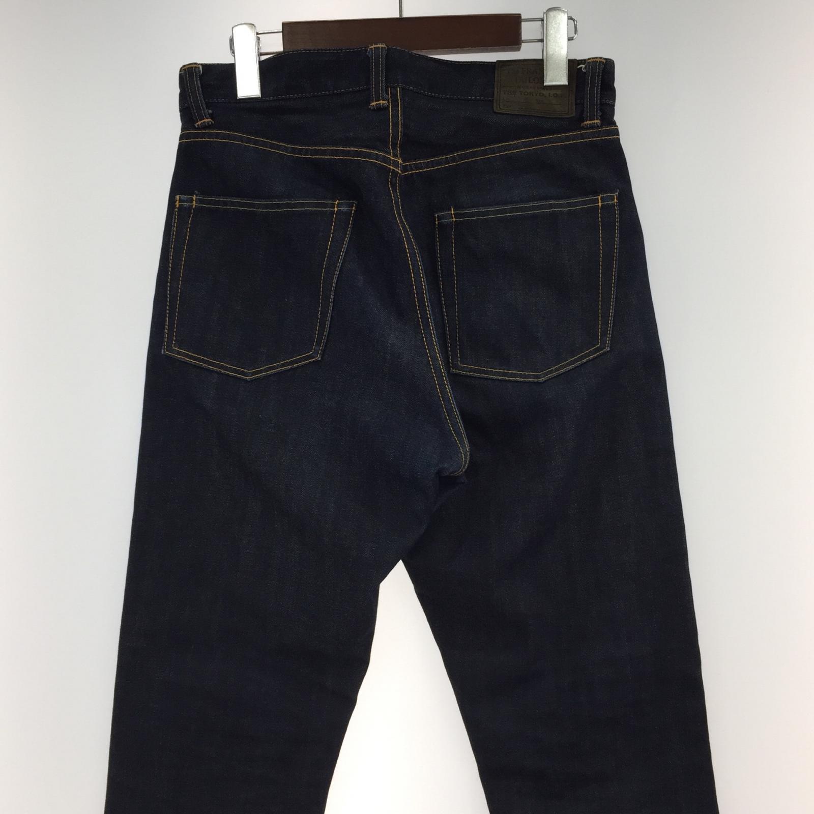 デニムパンツ THE FRANKLIN TAILORED レザー切替 デニムパンツ 30 ネイビー