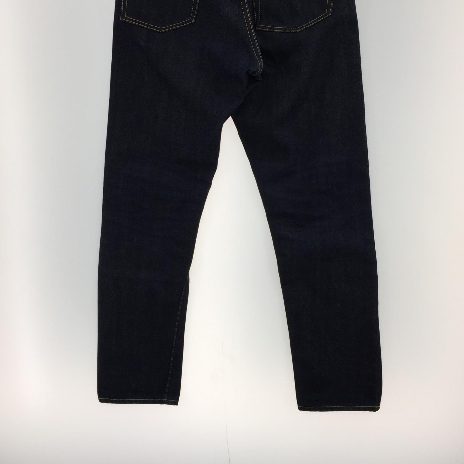 デニムパンツ THE FRANKLIN TAILORED レザー切替 デニムパンツ 30 ネイビー