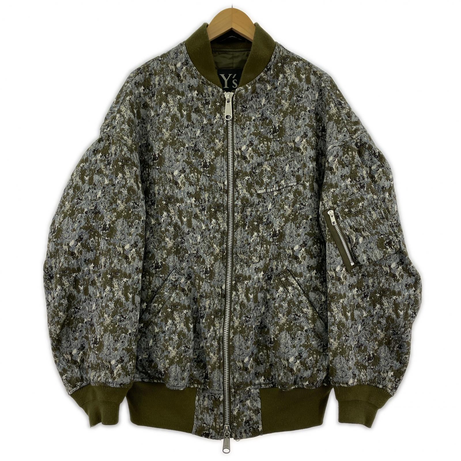 その他アウター Y's ジャケット・ブルゾン 22AW FADED CAMOFLAGE JACQUARD MA-1 中綿 ブルゾン