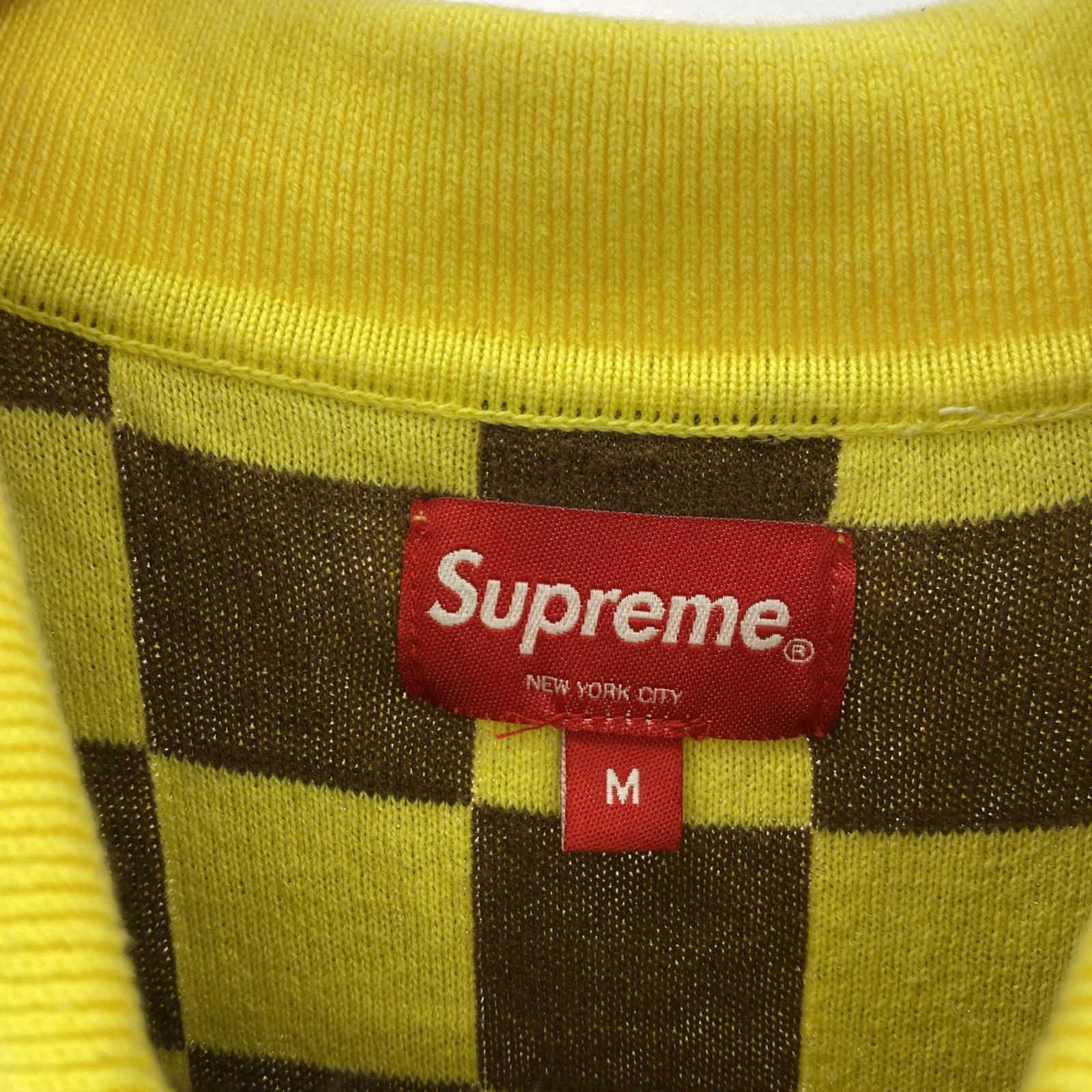 半袖Tシャツ 22ss Checkerboard zip polo M イエロー