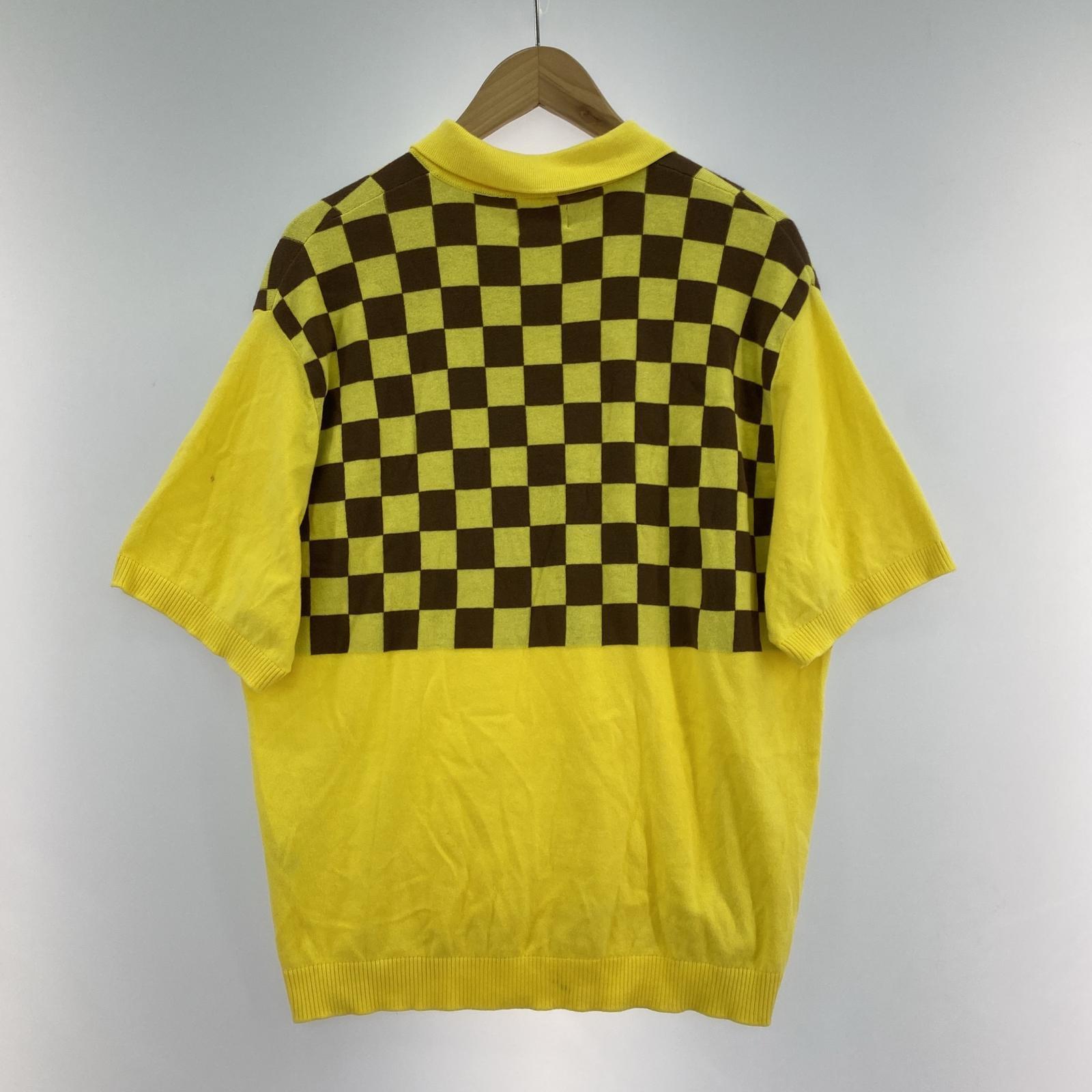 半袖Tシャツ 22ss Checkerboard zip polo M イエロー