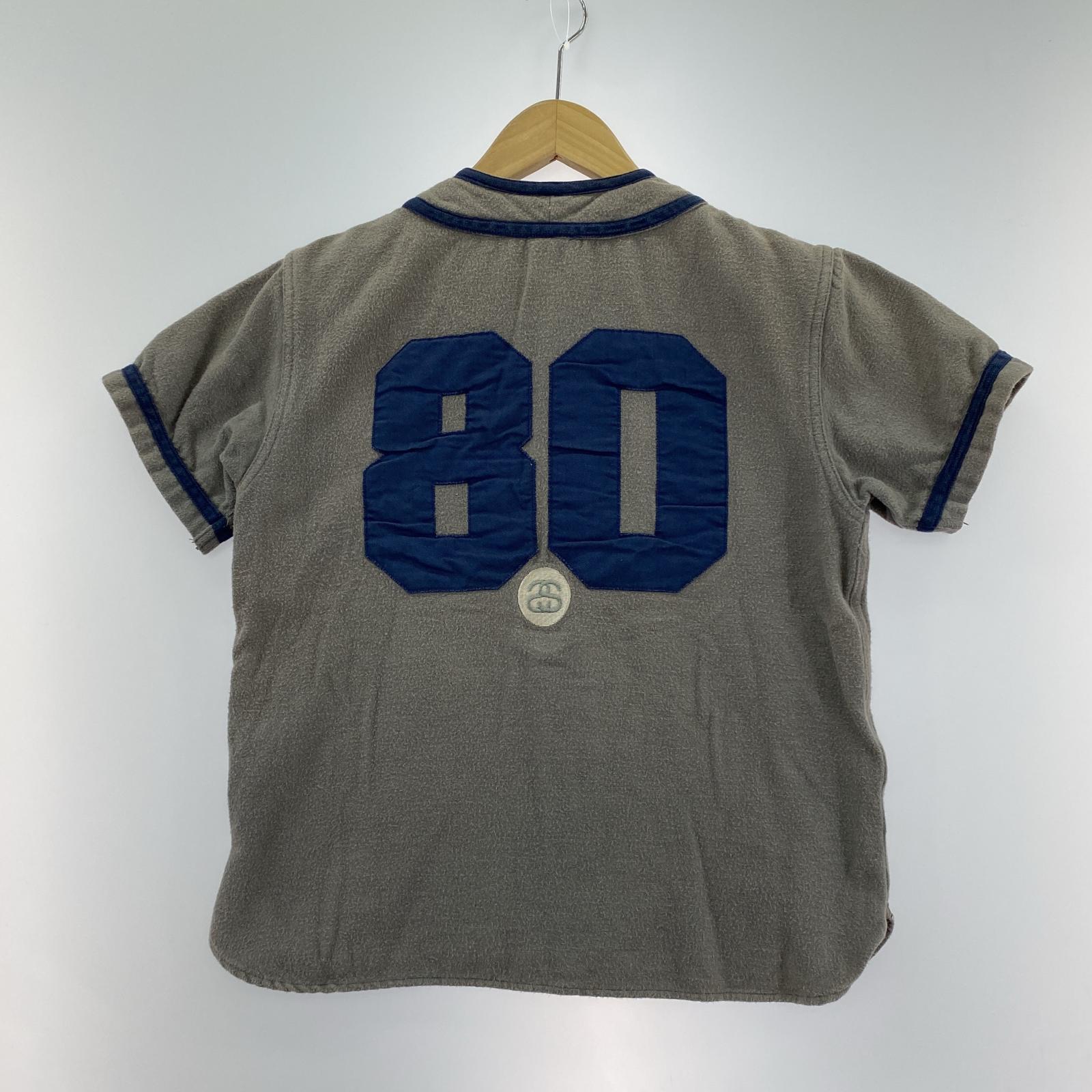 半袖シャツ ×STUSSY ベースボールシャツ グレー(M) M グレー