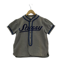 半袖シャツ ×STUSSY ベースボールシャツ グレー(M) M グレー