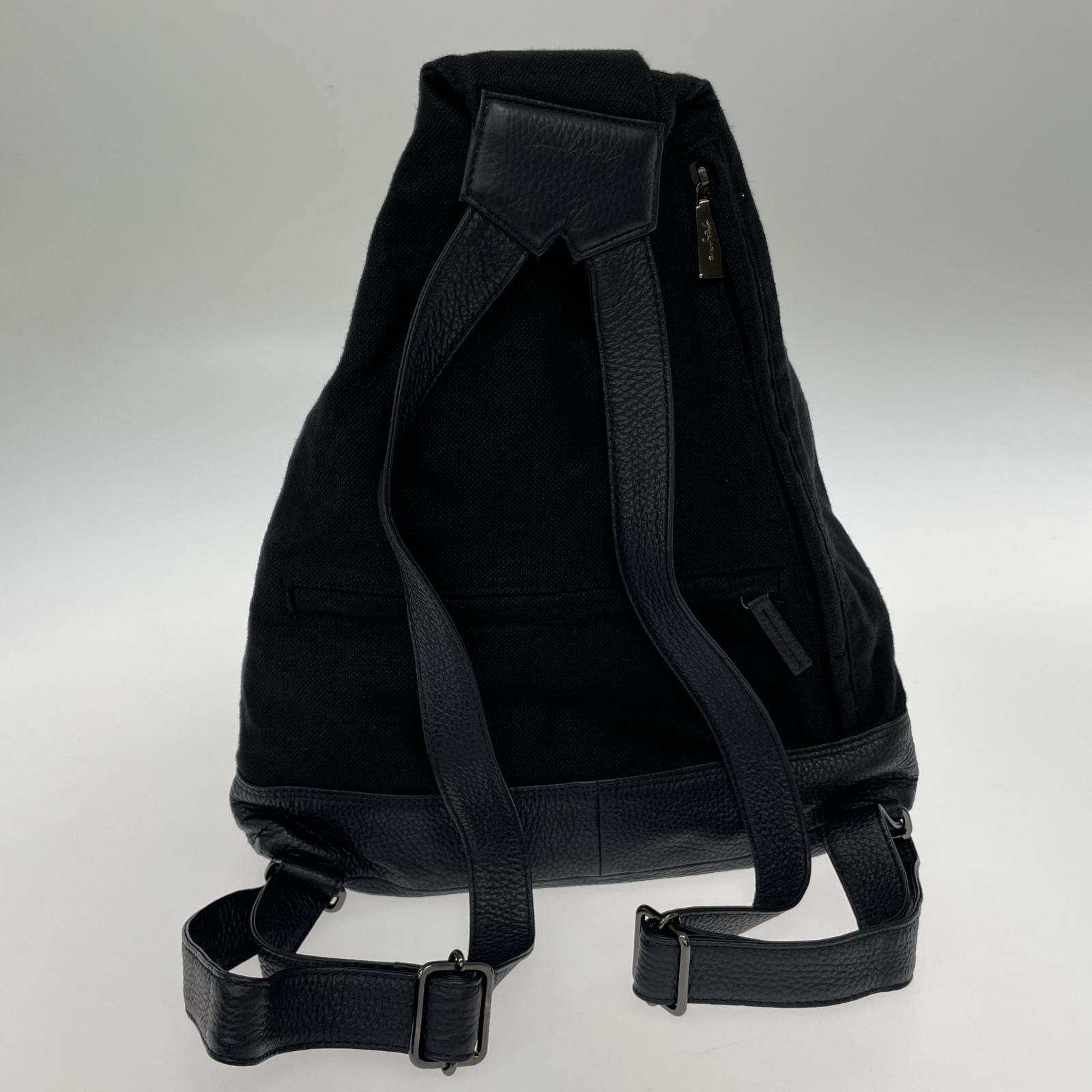 リュック・デイパック discord Yohji Yamamoto レザー切替/Y BACKPACK ブラック