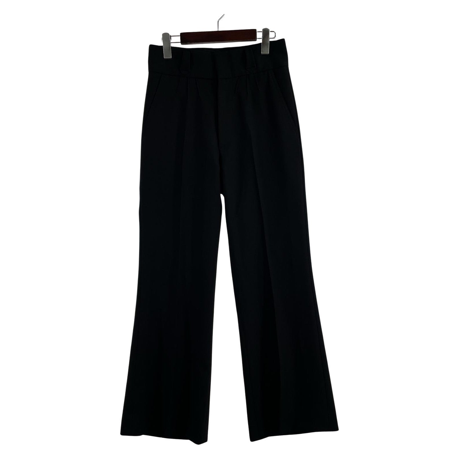 パンツ shikitari フレアスラックス M M ブラック