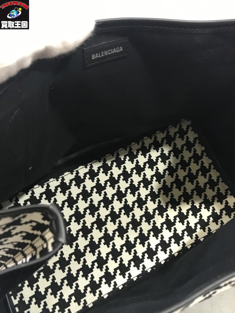 Balenciaga/ネイビーカバス/千鳥格子
