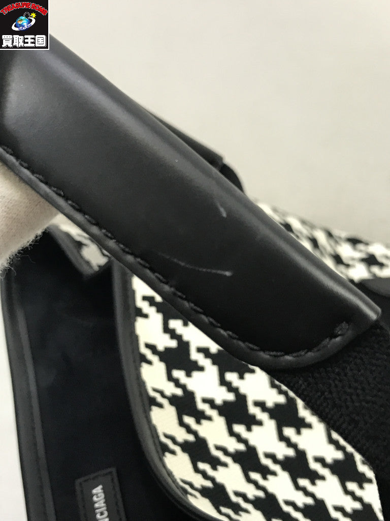 Balenciaga/ネイビーカバス/千鳥格子