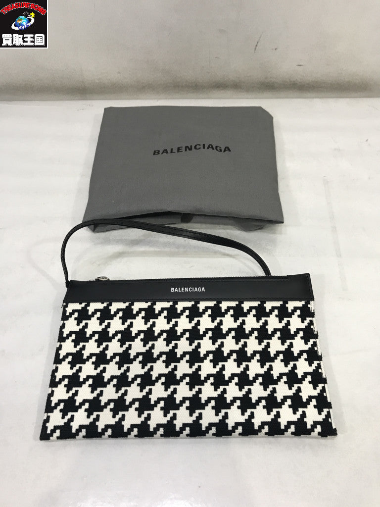 Balenciaga/ネイビーカバス/千鳥格子