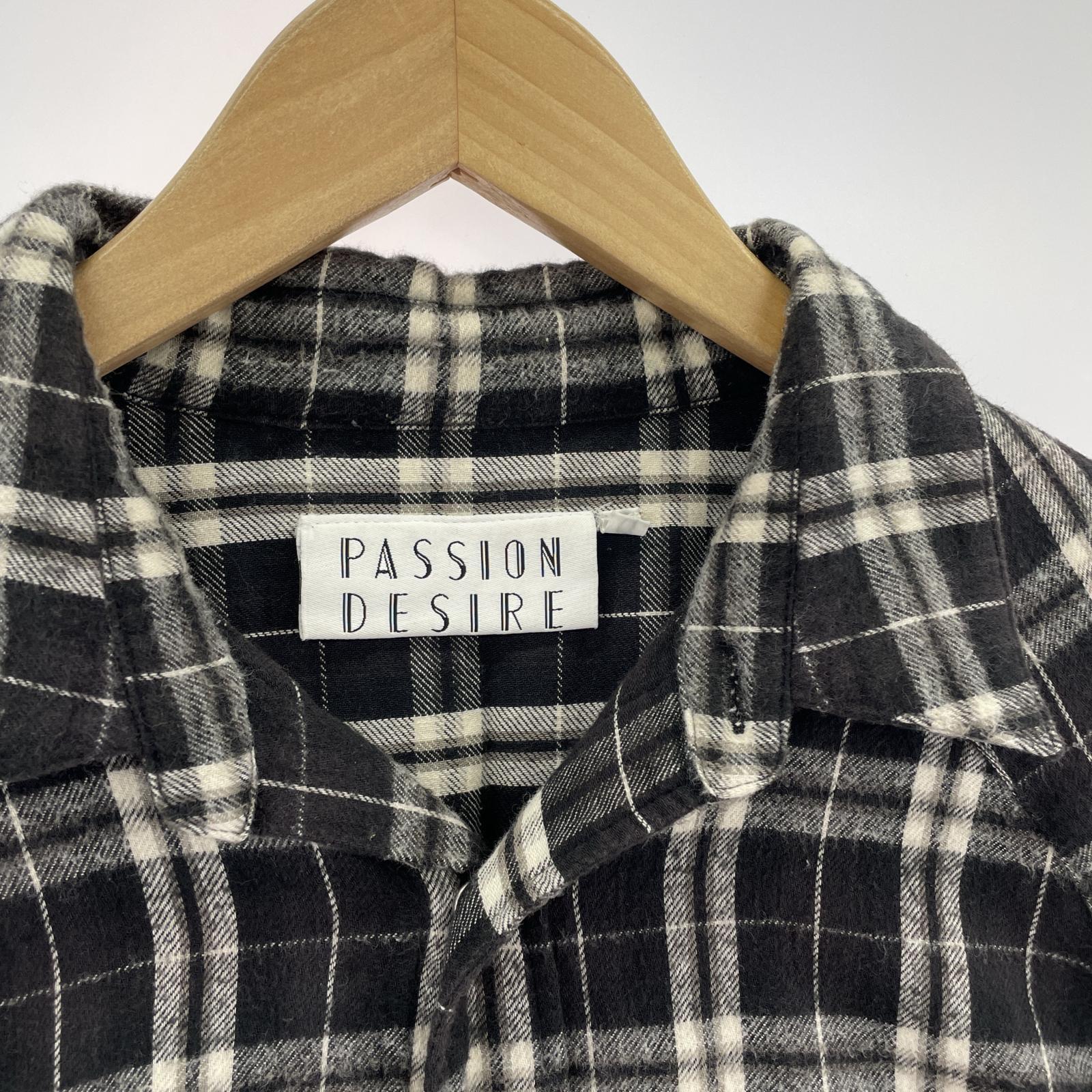 長袖シャツ HALF DYED CHECK FLANNEL SHIRT 4 BLK 4 ブラック