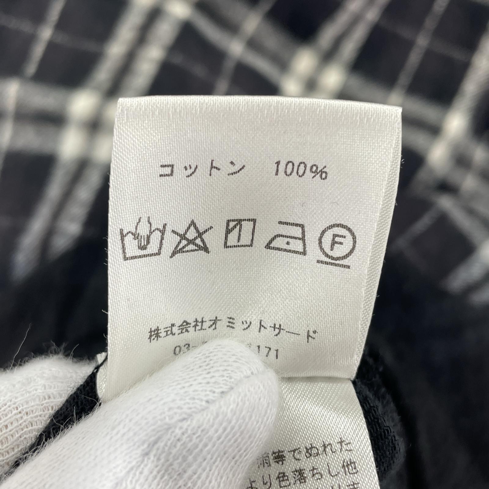 長袖シャツ HALF DYED CHECK FLANNEL SHIRT 4 BLK 4 ブラック