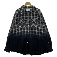 長袖シャツ HALF DYED CHECK FLANNEL SHIRT 4 BLK 4 ブラック
