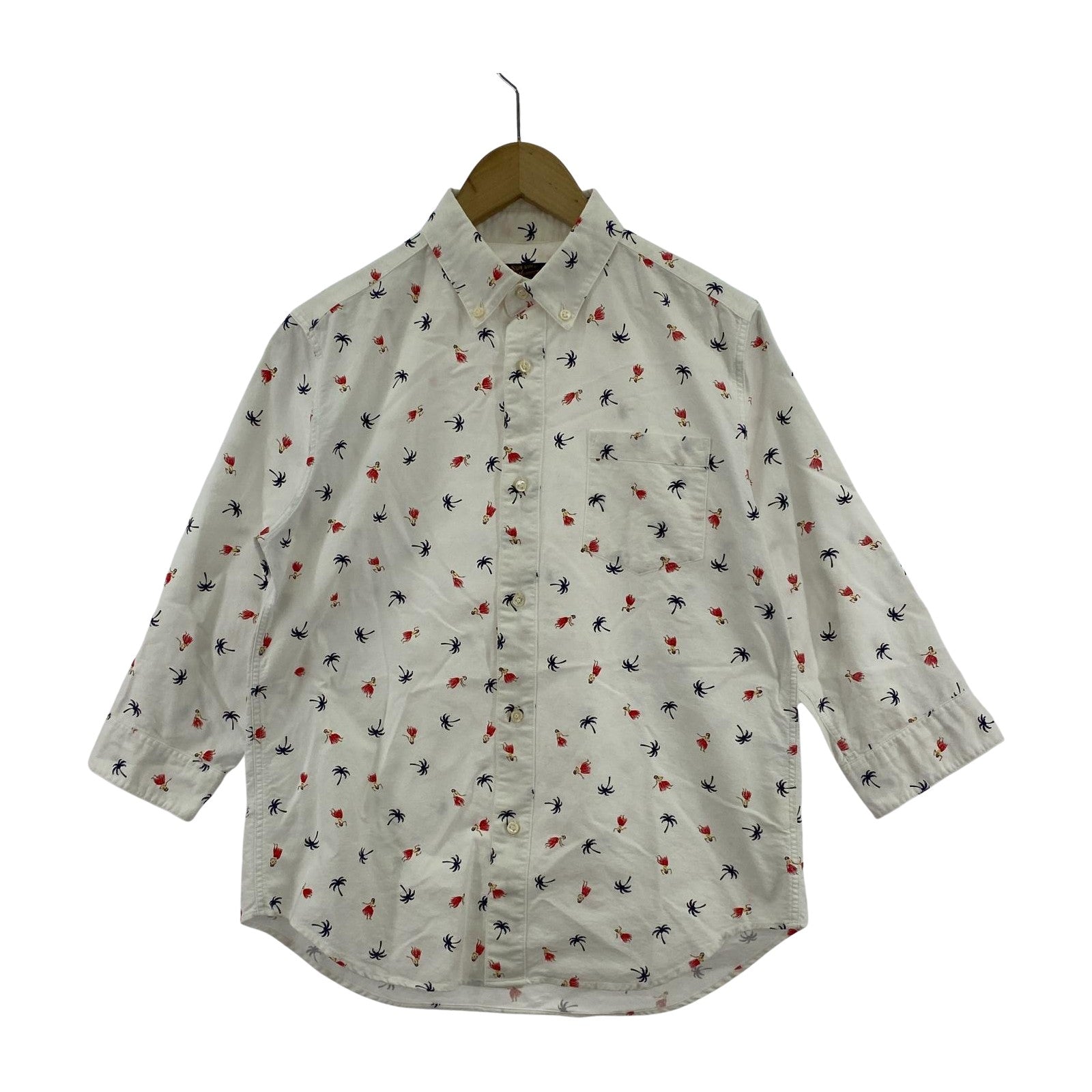 長袖シャツ L/Sボタンダウンシャツ S WHT S ホワイト