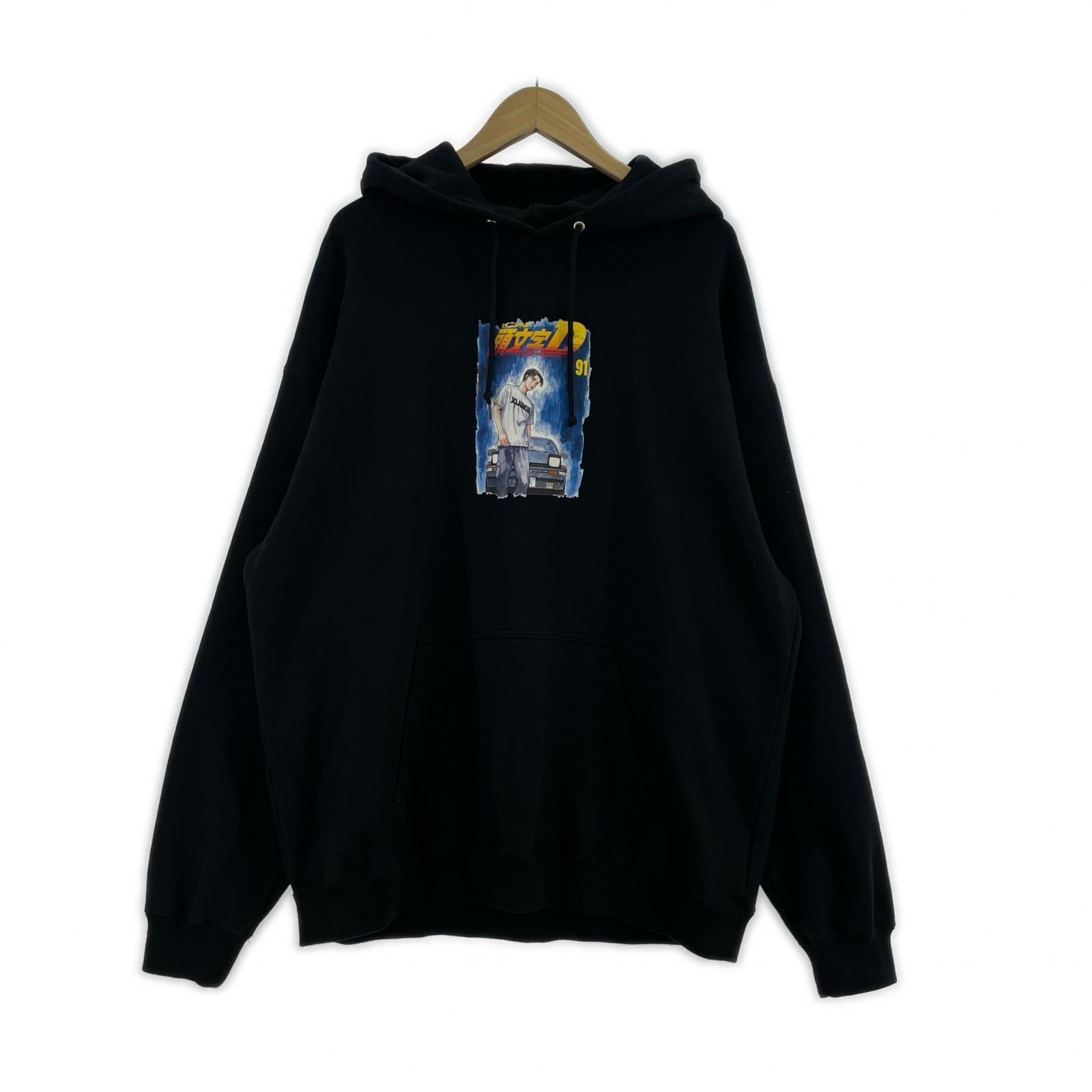 パーカー XLARGE イニシャルD パーカー 頭文字D BLK ブラック