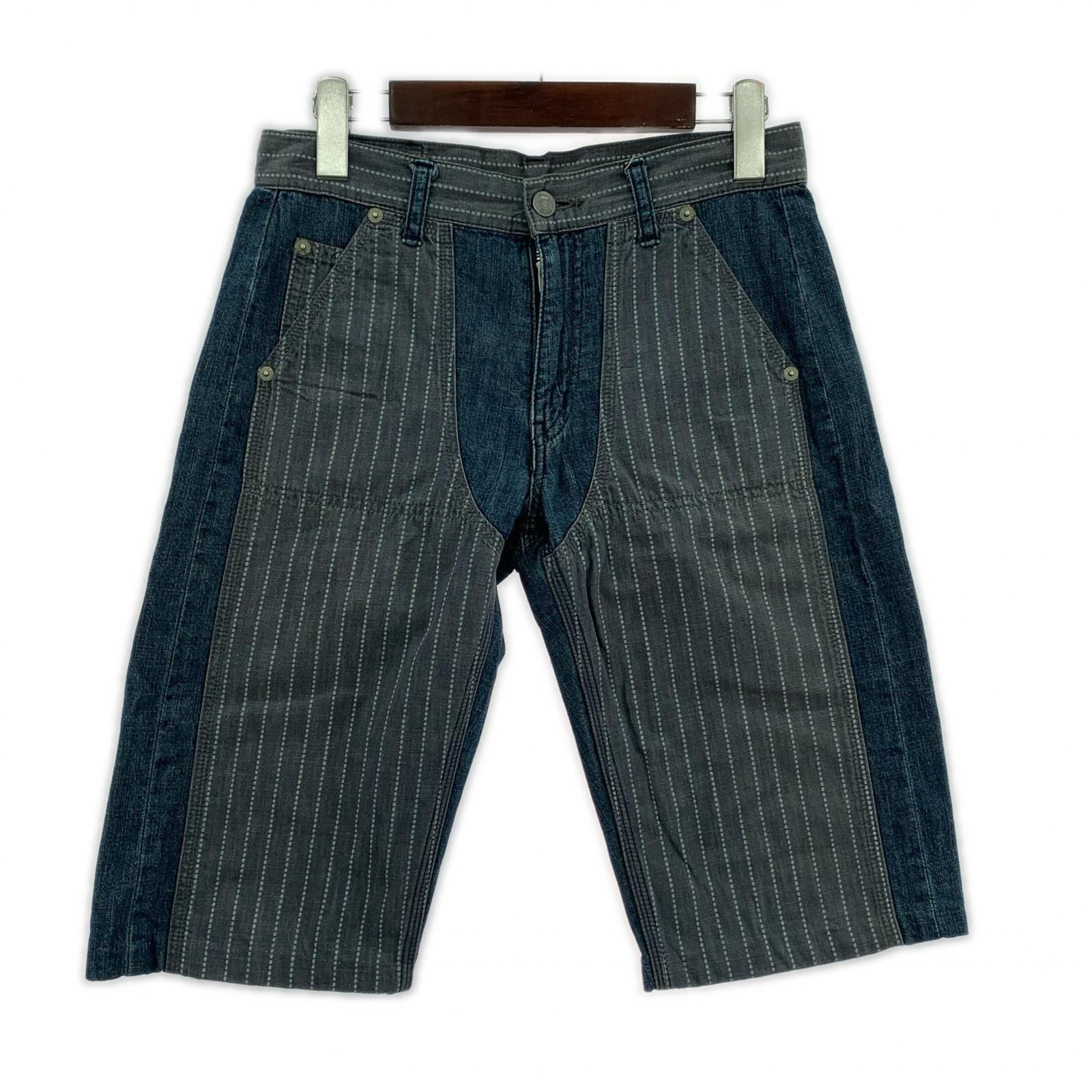 ショートパンツ 切替ショーツ インディゴ 28