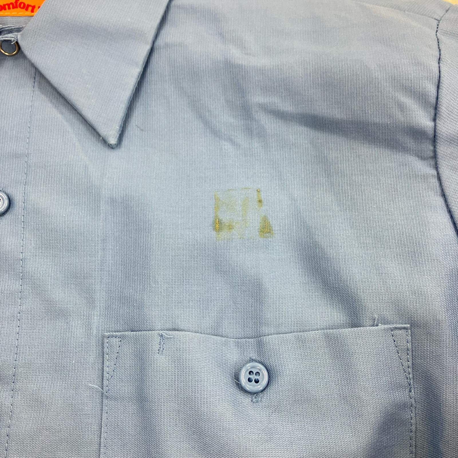 半袖シャツ 80s WORK WEAR 青(L) L ブルー