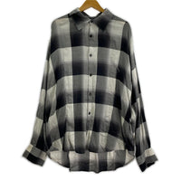 長袖シャツ UNUSED×SUGARHILL オンブレチェックシャツ US2150 (4) 4 ブラック