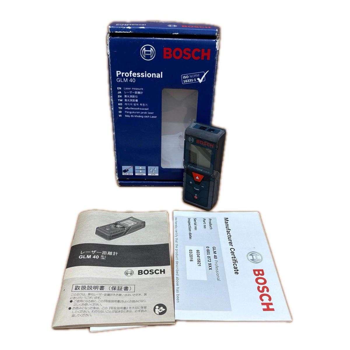 BOSCH レーザー距離計 GLM40 BOSCH 測量工具