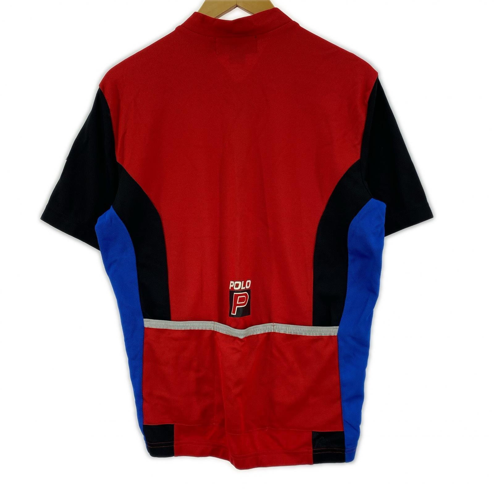 半袖Tシャツ サイクルジャージ 赤黒 M M