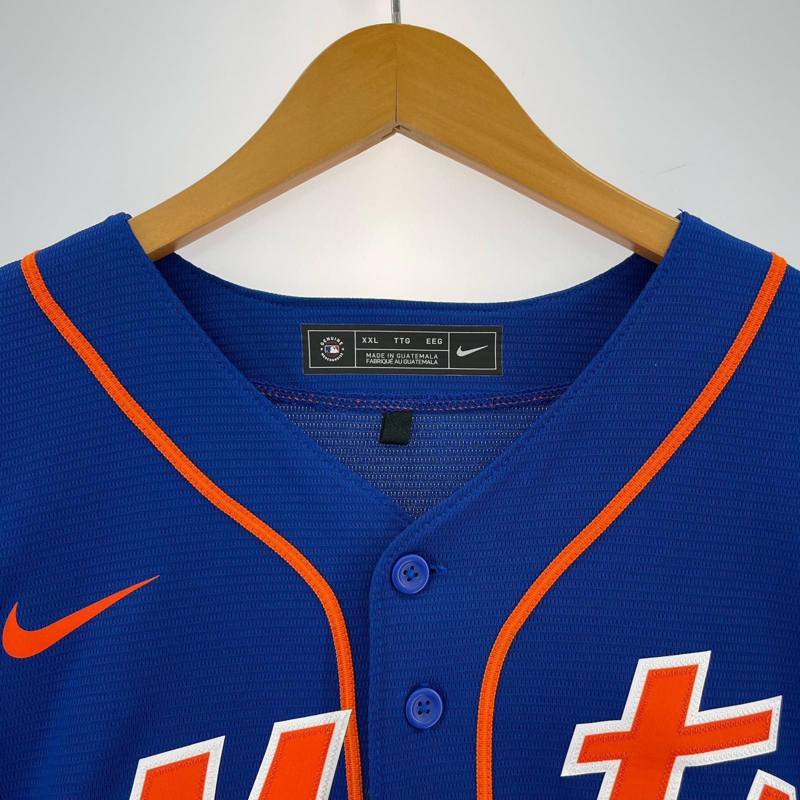 半袖シャツ MLB Mets ベースボールシャツ ブルー XXL ブルー