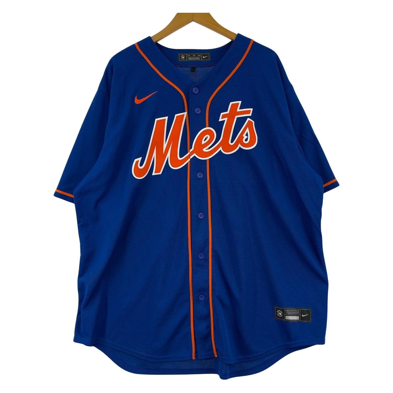 半袖シャツ MLB Mets ベースボールシャツ ブルー XXL ブルー