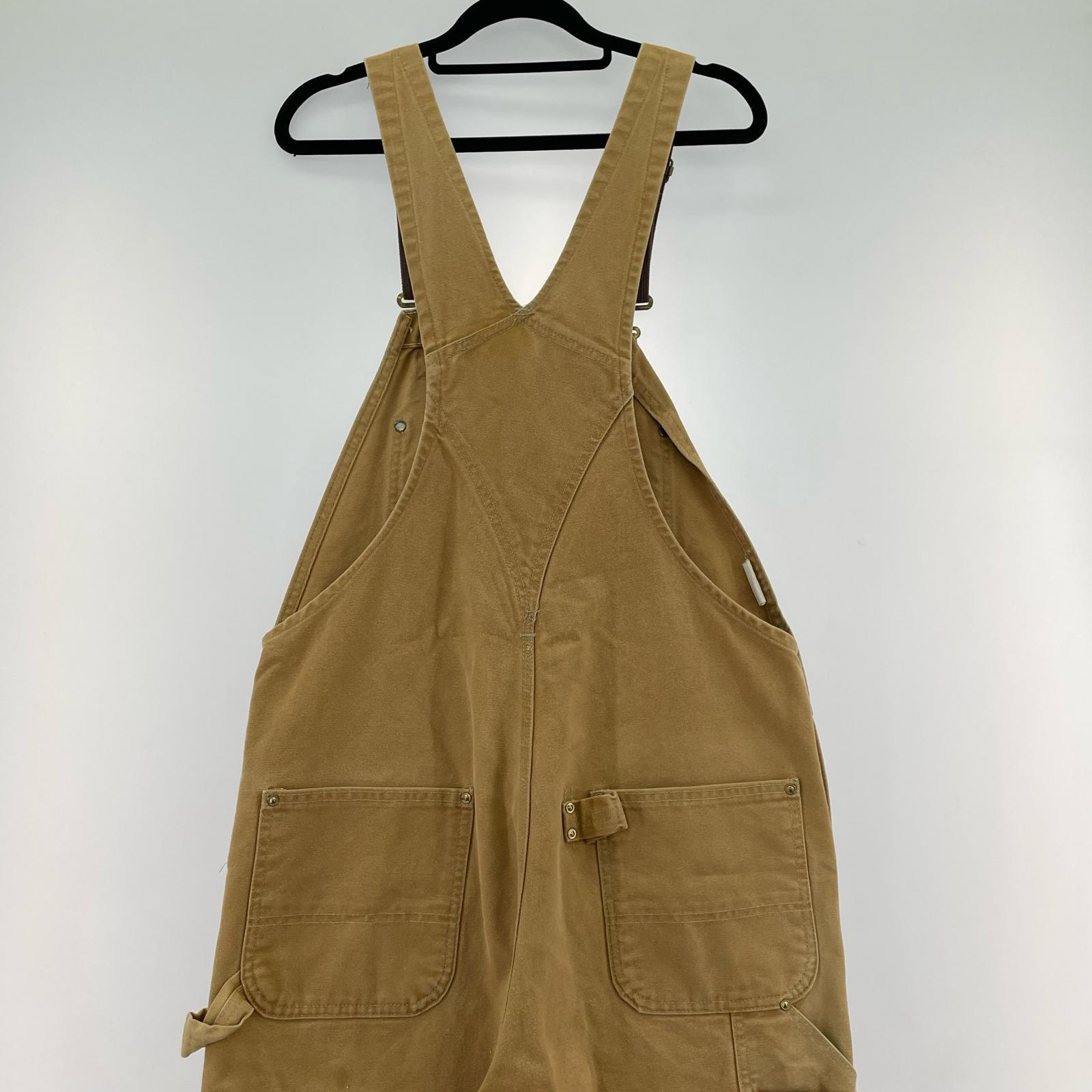 オーバーオール Carhartt ダブルニー ダックオーバーオール キャメル