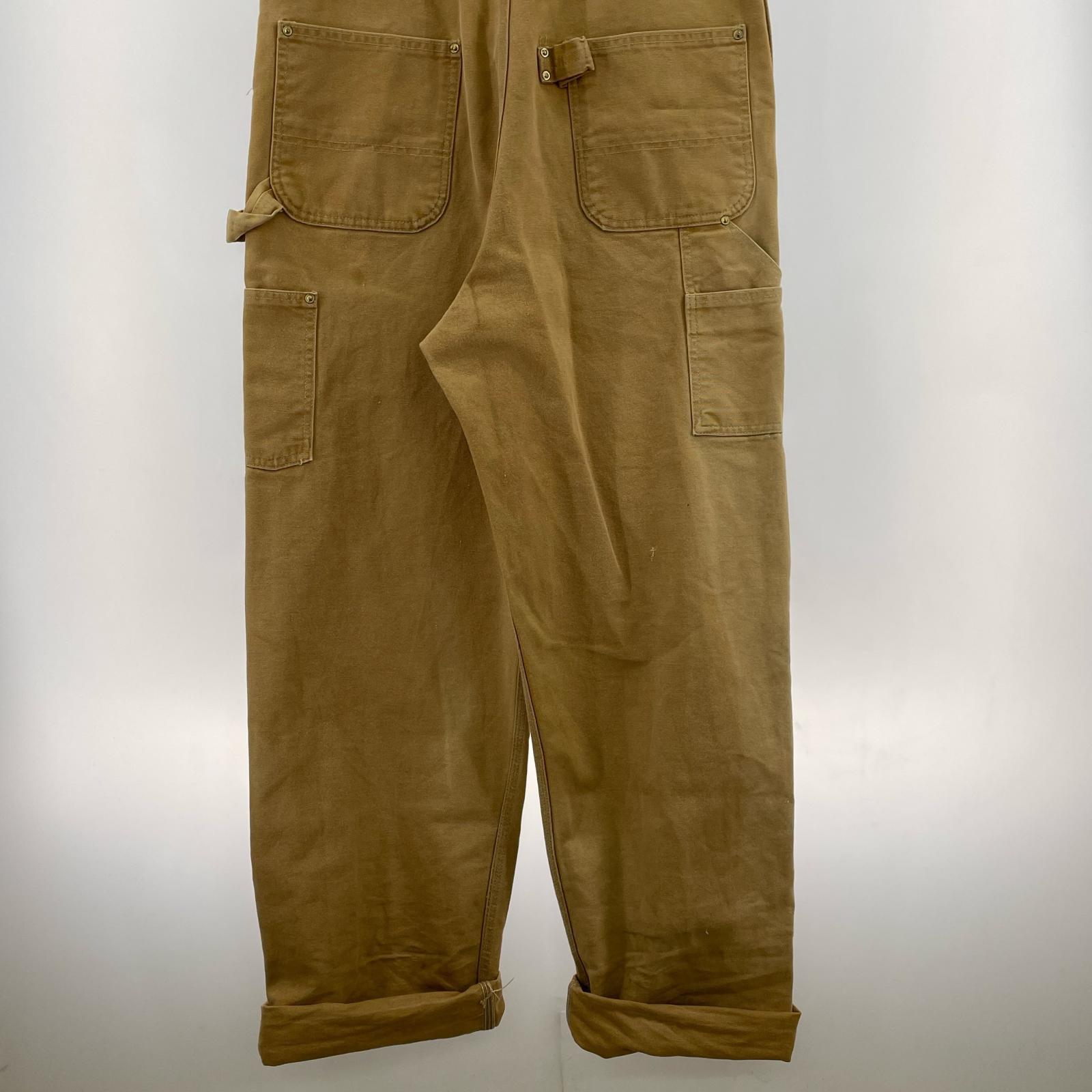 オーバーオール Carhartt ダブルニー ダックオーバーオール キャメル