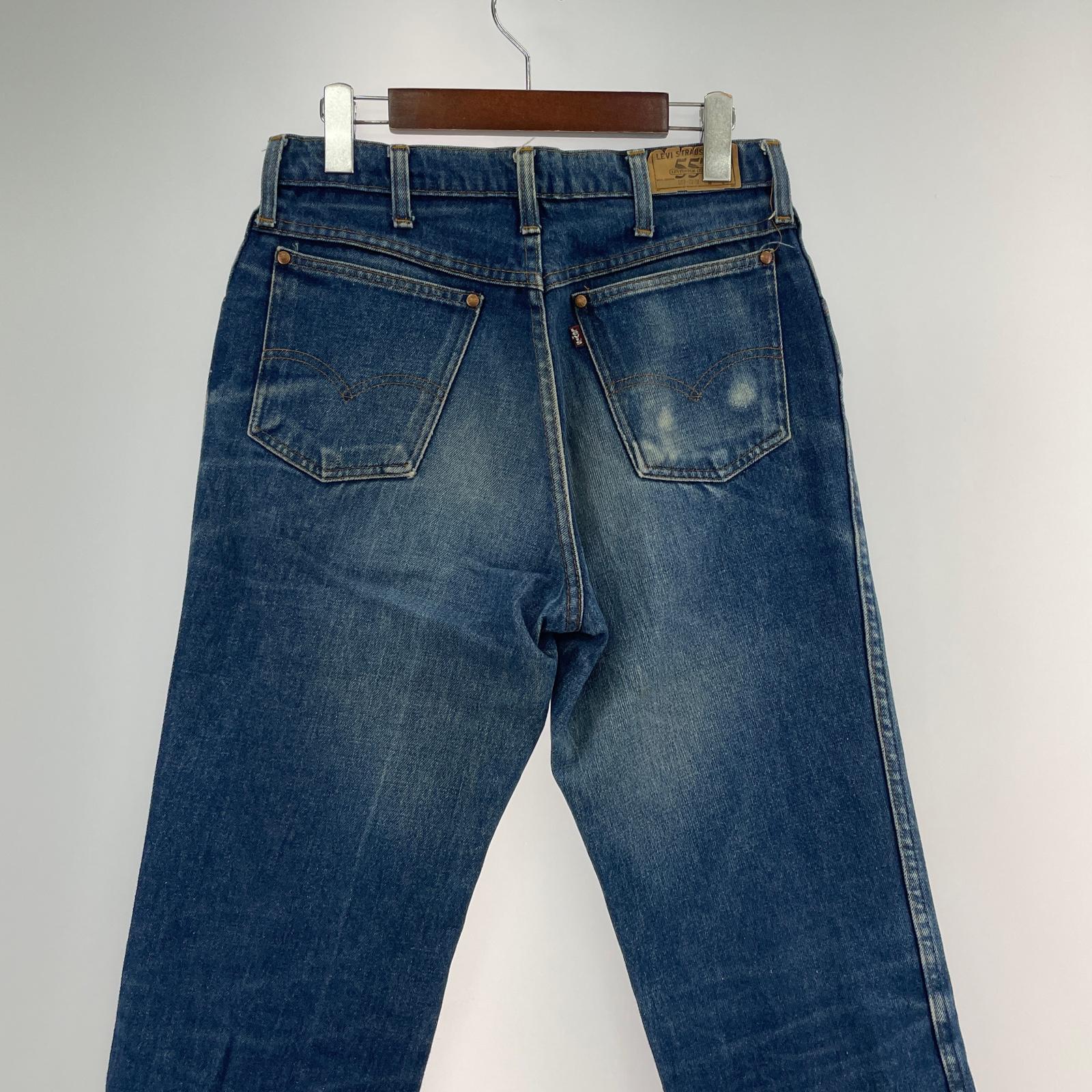 デニムパンツ 80s Levis 557-0202 for cowboys 30 ネイビー