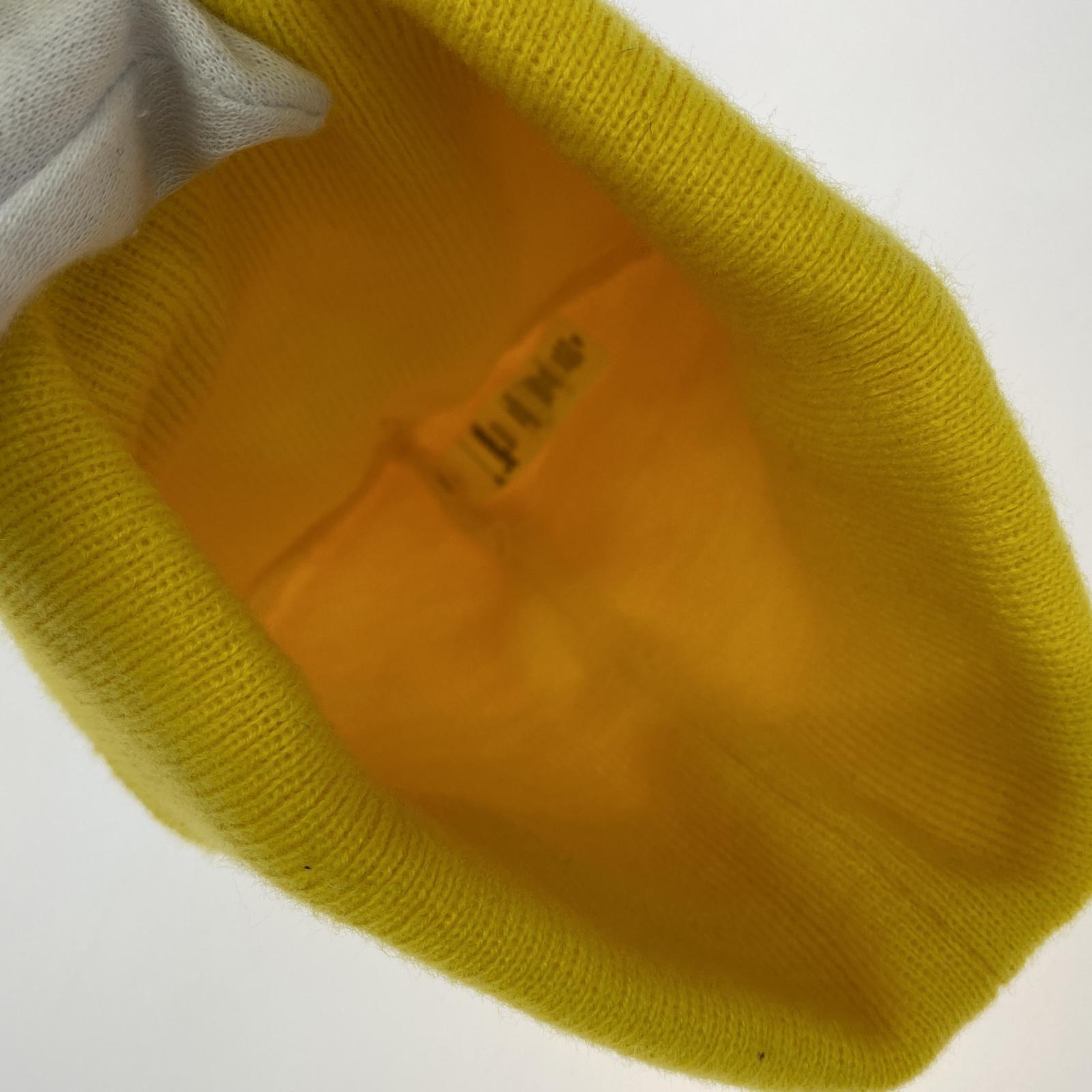ニットキャップ 21AW GONZ NAMETAG BEANIE 黄 イエロー