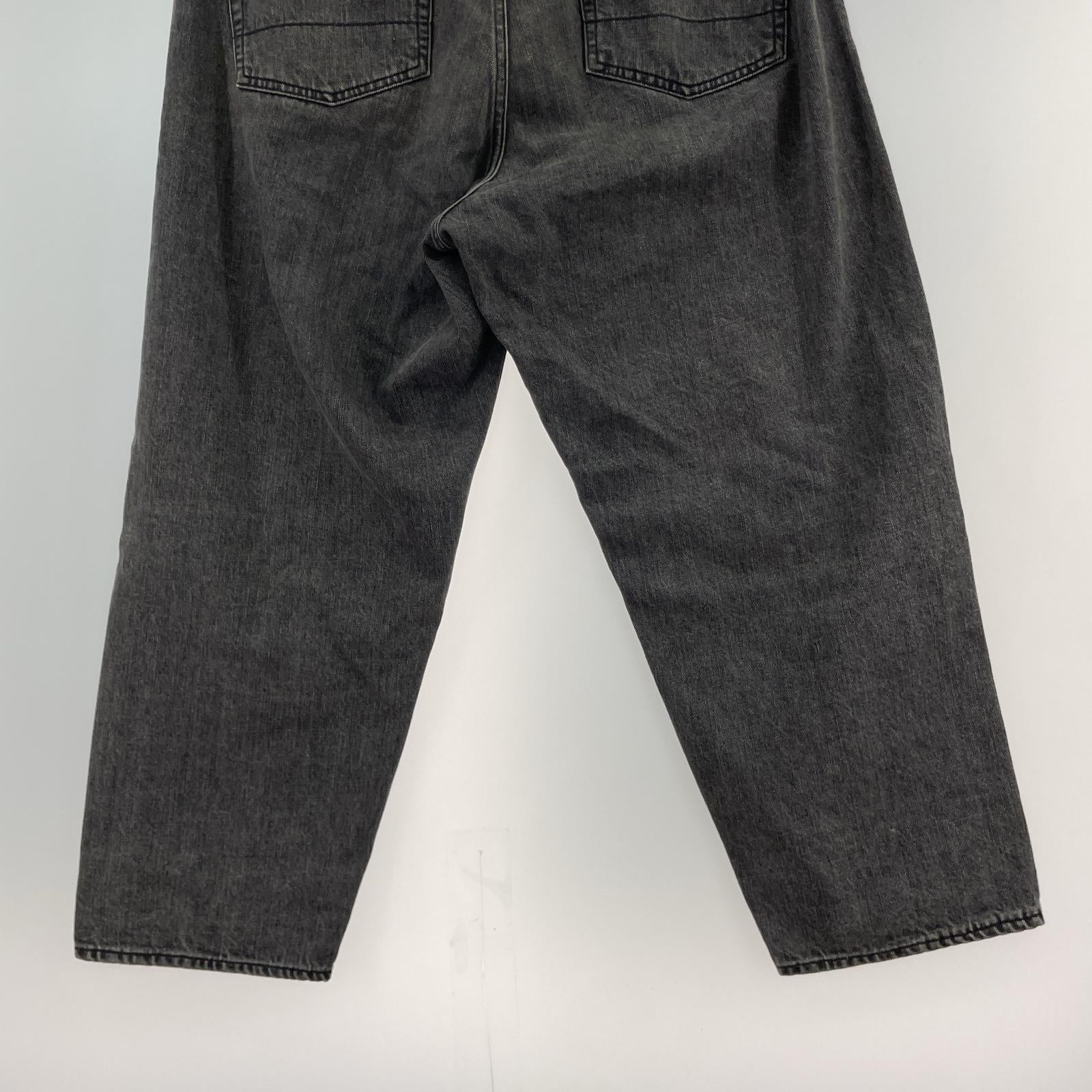 デニムパンツ ワイドパンツ BLK 2 ブラック
