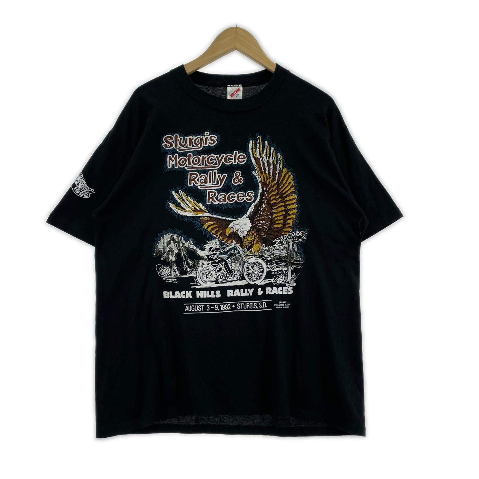 半袖Tシャツ モータースポーツ USA製 黒 (XL) ブラック