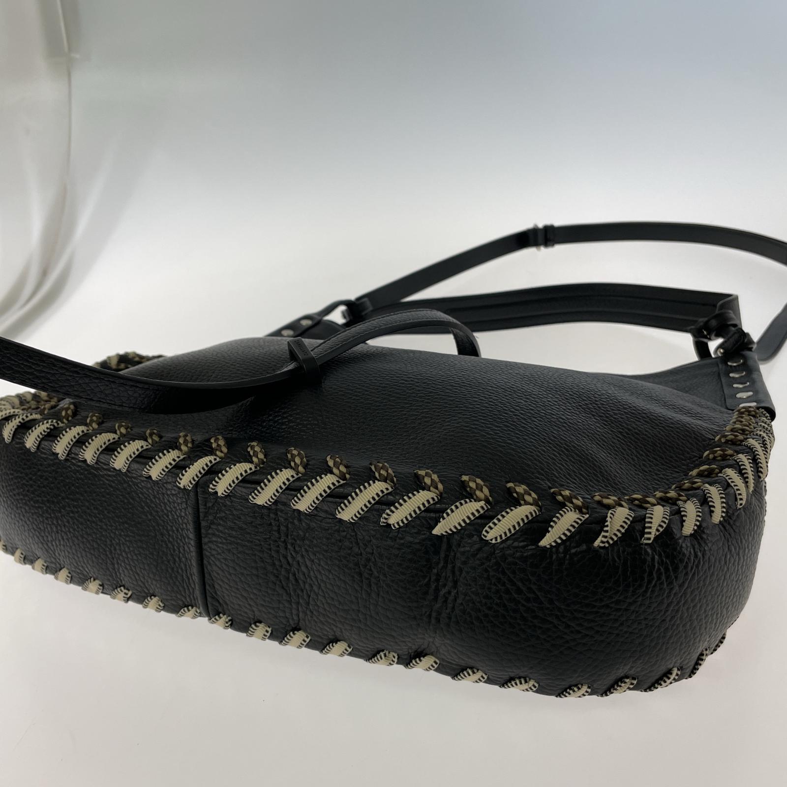 ショルダーバッグ ZANELLATO IMA LINEA NODO COLONIAL レザーショルダーバッグ ブラック ブラック