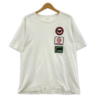 半袖Tシャツ ワッペンtee 白 ホワイト