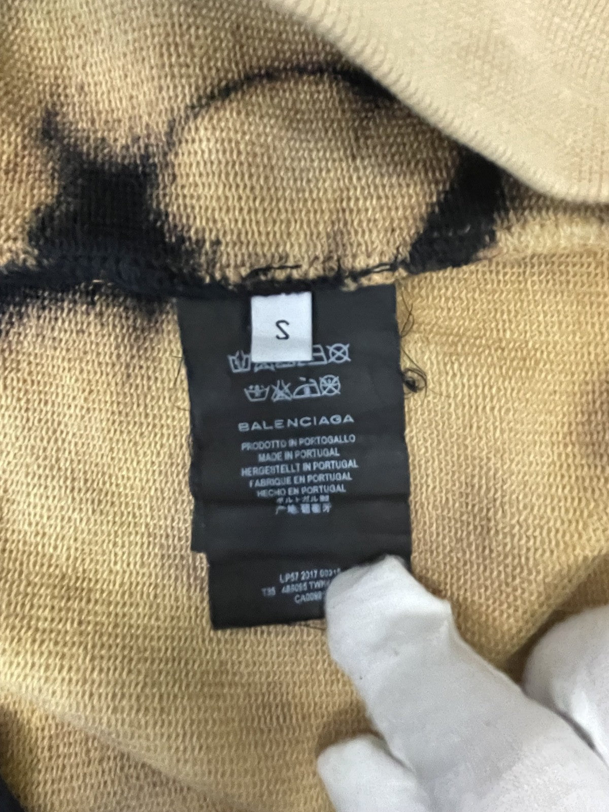 BALENCIAGA 17AW デムナ期 Oversize Bleach Homme Sweater S UP57 2017 00215