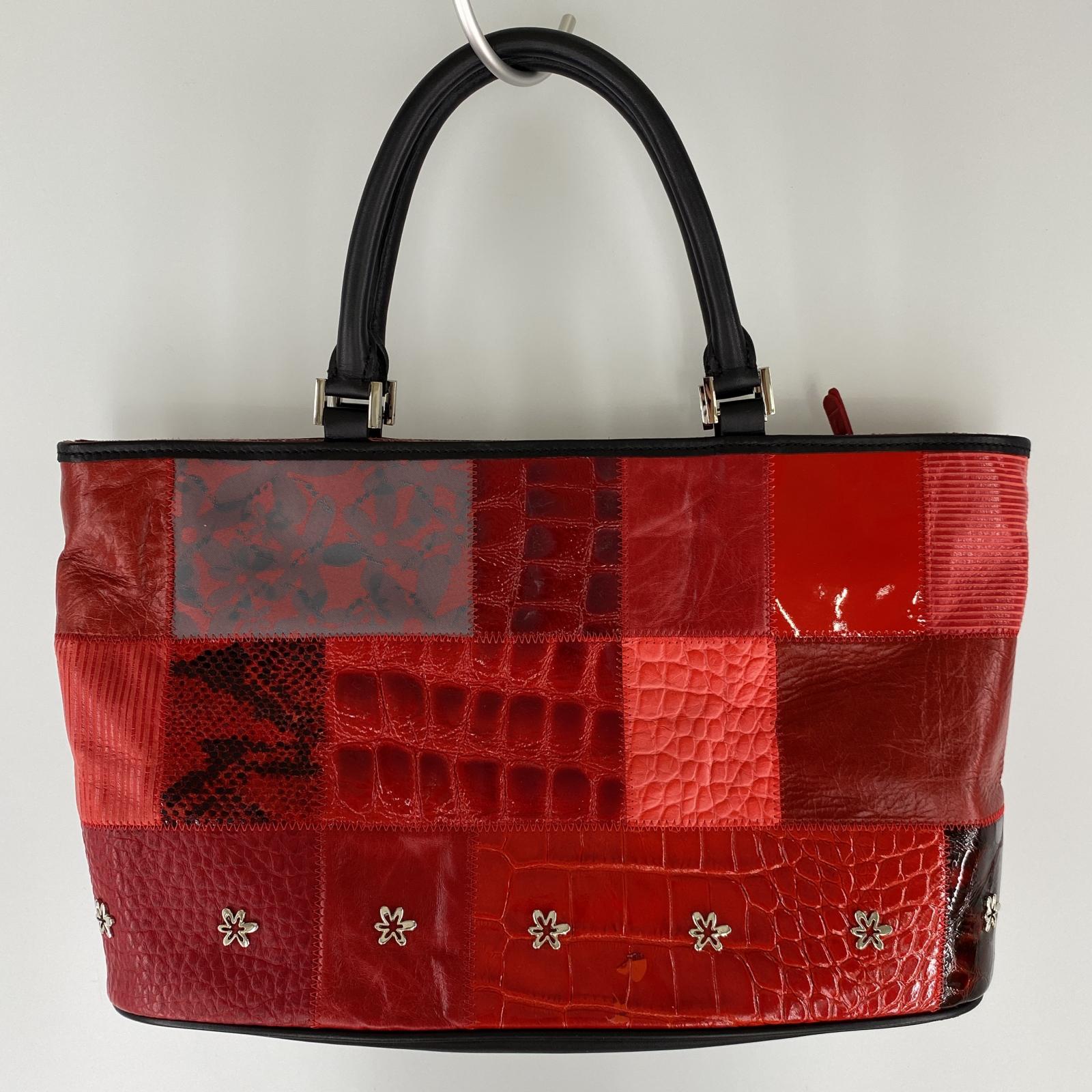 トートバッグ miomilano パッチワークバッグ RED