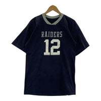 半袖Tシャツ 70s RUSSELL USA製金タグ フットボール(L) L ネイビー